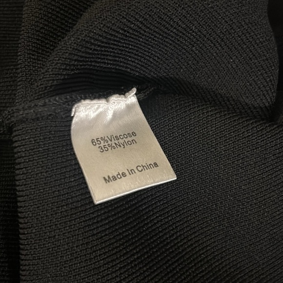 Black Feather Compression Knit Ashford Pants - Picture 7 of 9